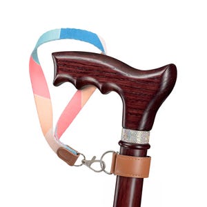 Bastón de cerezo - Bastón de madera para mujer - Artículos de madera para caminar - Bastón artesanal - Regalo para mamá