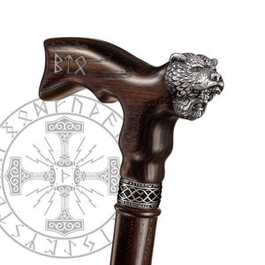 Custom Walking Cane - Berserker - Cane for Men, Cane for Women - Handmade Canes and Walking Sticks, Wooden Cane, Walking Canes for Men