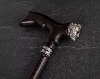 Oak Walking Cane with Lincoln Handle – Ergonomic Wooden Walking Stick