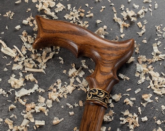 Handmade Walking Cane - Custom Walking Stick - Wooden Cane - Classic Cane for Men - Oak Wood Walking Cane - Gift For Dad