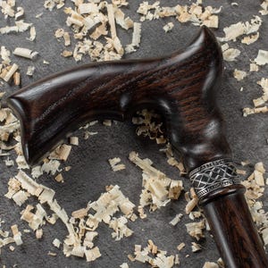 Classic Walking Cane - Walking Stick for Men - Custom Wooden Cane - Ergonomic Handle Cane - Handmade Walking Cane - Gift for Father