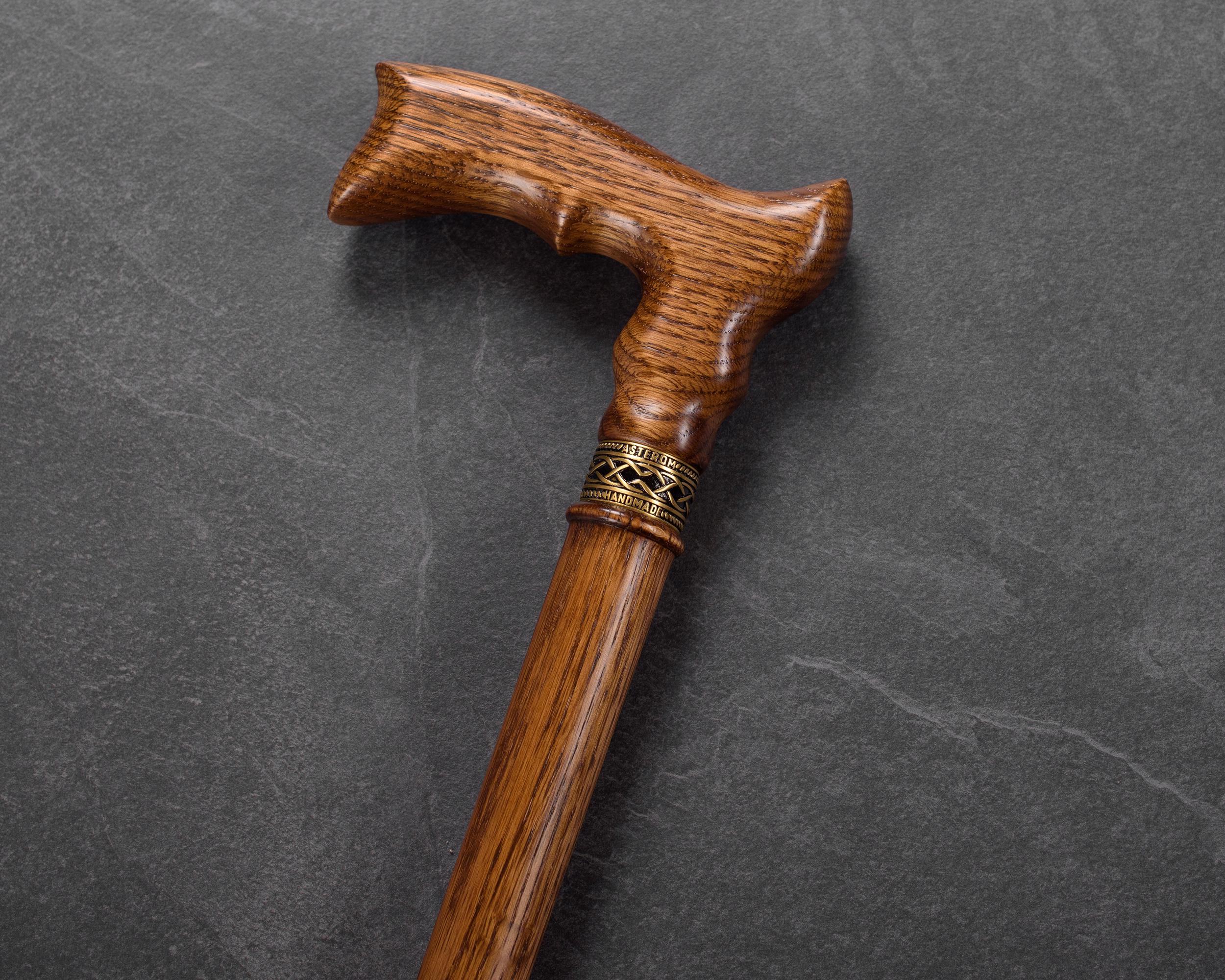 杖（木製アンティーク、希少品） クラシックな杖 - カスタム木製杖 - 手作りの杖 - オーク材の杖 - 人間