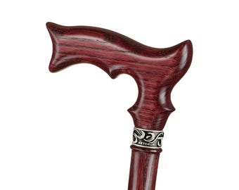 Oak Wood Walking Cane – Ergonomic Handle, Classic Design, Handmade Stick