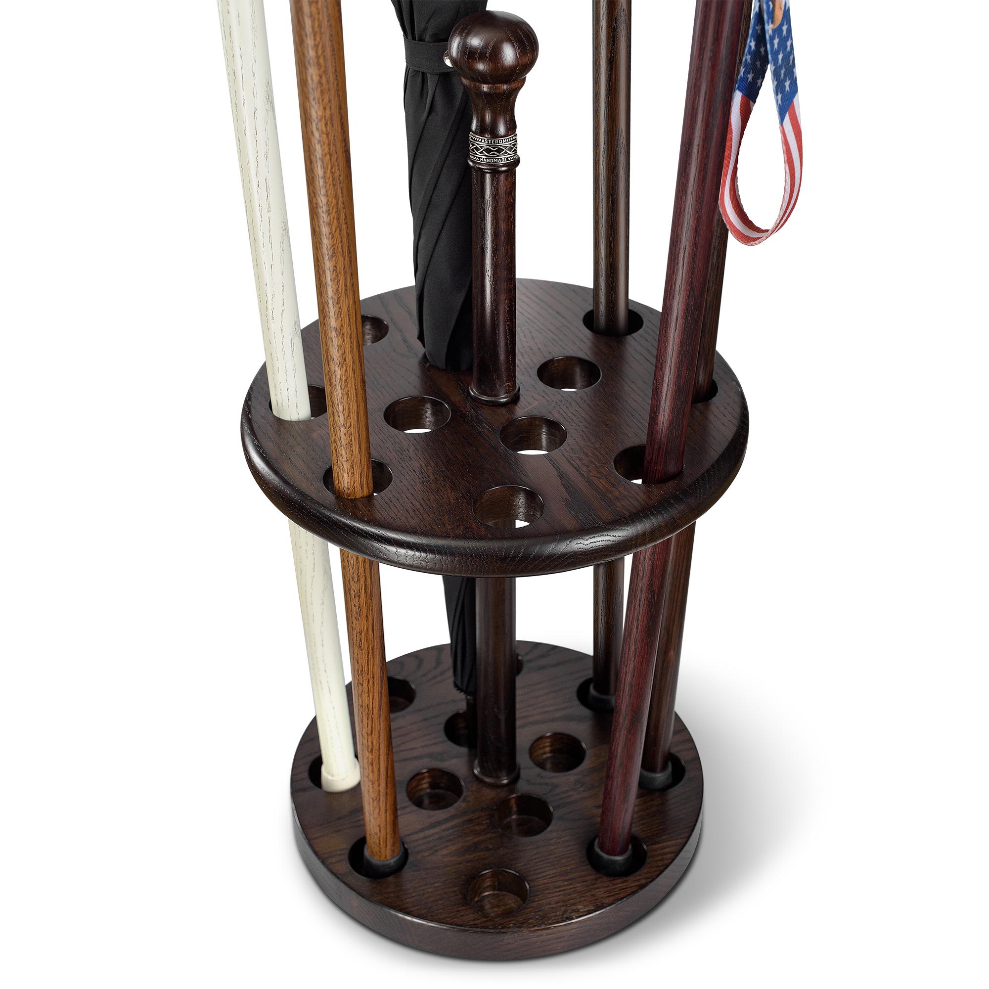 Stand for Walking Canes & Umbrellas - up to 12 Pcs - Fashionable Wooden ...
