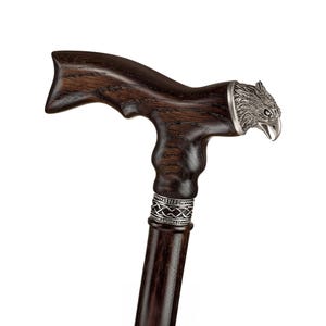 Custom Eagle Handle Wooden Cane – Ergonomic Design, Handmade Walking Stick