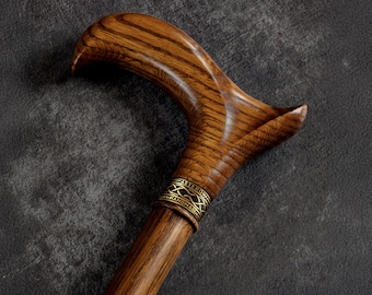 Ergonomic Walking Cane - Handmade Wooden Cane, Walking Canes for Men, Cane for Women - Cool Walking Sticks, Walking Canes