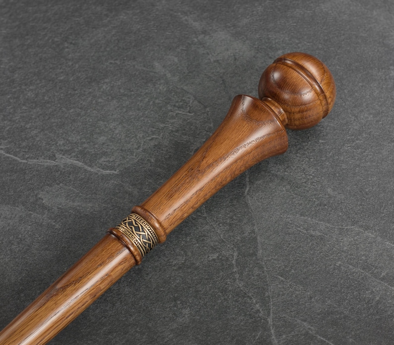 Knob Walking Cane for Men - Wooden Cane - Handcrafted Cane for Women - Classic Walking Stick - Oak Wood Cane for Grandparents image 1