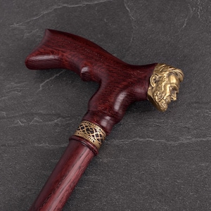 Custom Walking Cane - Lincoln Walking Stick - Wooden Cane for Women - Gift for Patriot - American Walking Cane - Gift for Parents