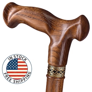 Handmade Walking Cane - Ergonomic Wooden Cane, Walking Canes for Men, Cane for Women - Cool Walking Stick, Walking Cane
