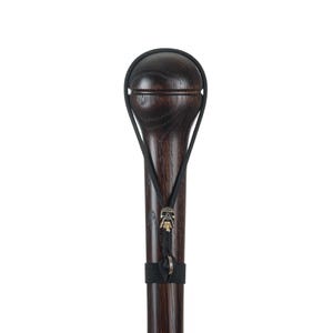 Custom Nutcracker Walking Cane for Men with Unique Paracord Skull Strap - Solid Hardwood Carved Walking Stick, Cool Canes and Walking Sticks