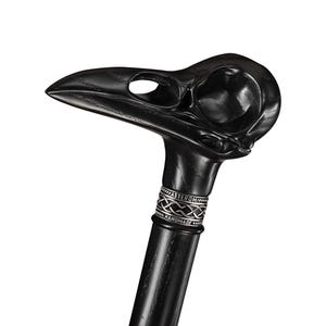 Custom Plague Doctor Cane, Handmade Walking Cane, Skull Cane, Raven Cane, Walking Stick, Gothic Walking Canes for Men and Women, Wooden Cane