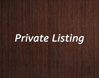 Private listing for engraving