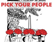 DC Love- Washington 8x10 print- Pick your couple and umbrella color
