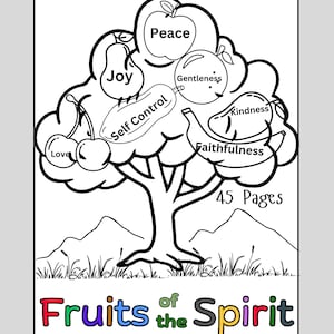 Fruits of the Spirit Coloring Book 45pages - Etsy