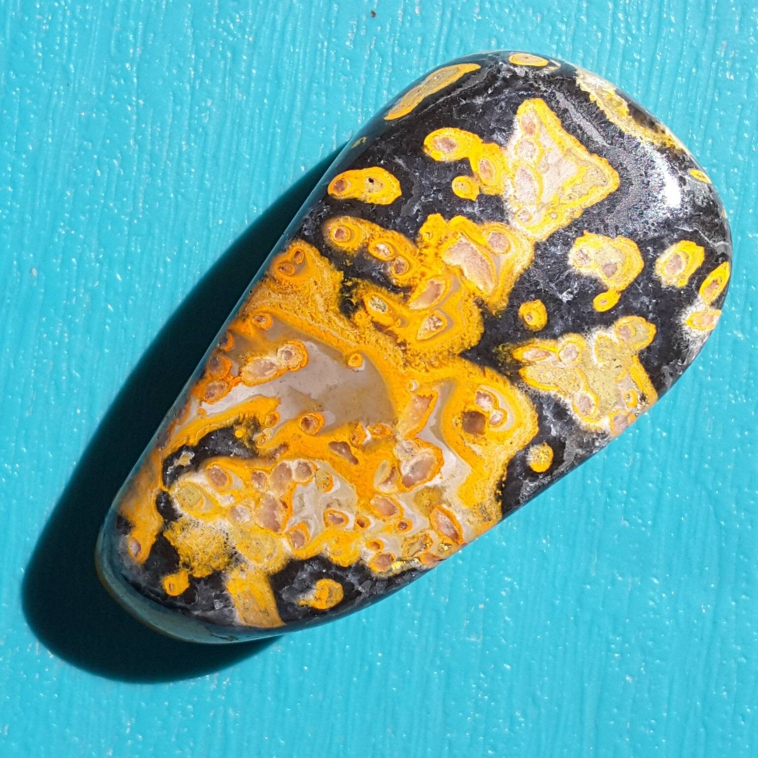 Bumble Bee Jasper From Indonesia Polished Worry Stone Small Etsy
