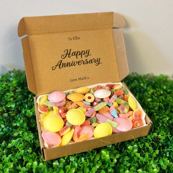 Sweet Treat Fizzy Box Personalised Sweets Box Treat Box Anniversary Present Sweet Gift Hug in a Box Gifts for Him Her Hamper Box Etsy UK