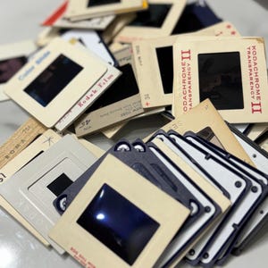 Vintage 35mm Photo Slides from 50s 60s 70s 80s Random Mix for Junk Journals, Ephemera, and Craft Projects Plastic and Card slides