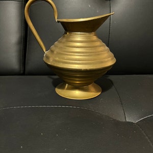 Vintage Brass Pitcher Jug Vase Ornament Collectable