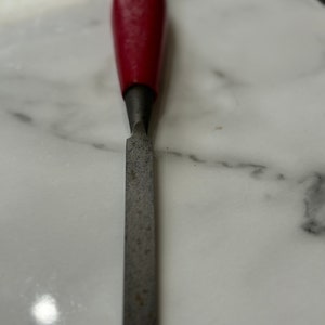 Vintage Carpenter’s Chisel with hard plastic handle restored vintage carpentry joinery woodworking chisel
