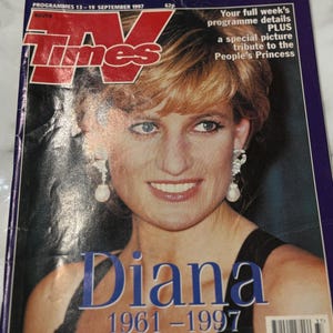 Vintage TV Times Magazine September 1997 Princess Diana Tribute Edition Special Picture Tribute to the Peoples Princess