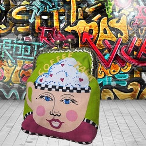 Kiss Clasp Purse /Metal frame /Kisslock fabric wallet /handmade gift idea /woman gift/coffe time print