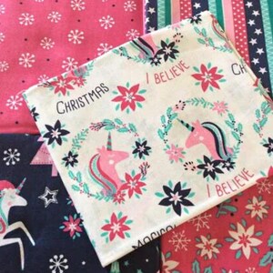 Fat Quarters – Magical Christmas – 5 x 100% Cotton Christmas Fabrics – Quilting, Patchwork, Sewing – The Craft Cotton Co.