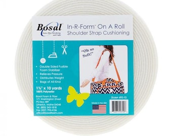 Bosal In-R-Form Fusible Foam Stabilizer Roll | Shoulder Strap Cushioning 1.5" x 10 Yards