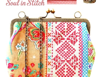 Handmade Floral Kiss Lock Purse – Vintage Bronze Frame Bag with Chain Strap