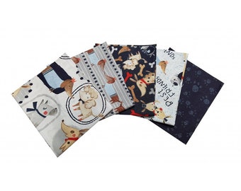 Dog Show Cotton Fat Quarter Bundle, The Craft Cotton Co, Quilting Fabric