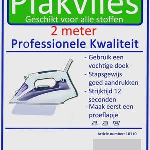 Plakvlies Fusible Interfacing – Thin Non-Woven Iron-On Stabilizer, White, 2   OR 1 Meter Roll+