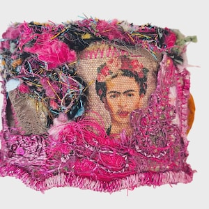 Boho Textile Cuff Bracelet – Art Muse Inspired – Mixed Media Fiber Art Jewelry – Silk, Yarn, Lace – One of a Kind Statement