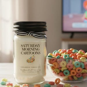 Fruit Loops Candle | Saturday Morning Cartoons | Fruity Cereal Candle | Nostalgic Scent Candle | Summer Candle | Froot Loops Cereal candle