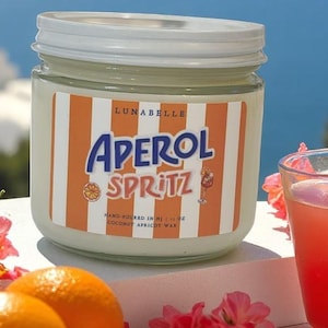 Aperol Spritz, Aperol Spritz Candle, Summer Candle, Italian themed candle, Fresh Scented Candle, Amalfi Candle, Citrus scented Candle