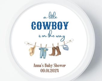 Baby Shower Favors, A Little Cowboy Is On The Way Shower, Personalized Candle Favors, Bulk Baby Shower Favors, Candle Favor, Boy Baby Shower