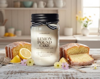 Lemon Pound Cake Candle | Bakery Scented Mason Jar Candle