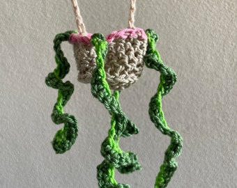 Plantas tejidas a crochet caseras.