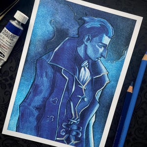 A5 Art Print – Silco (Arcane Fanart) | Dark Character Portrait | Netflix Arcane Inspired