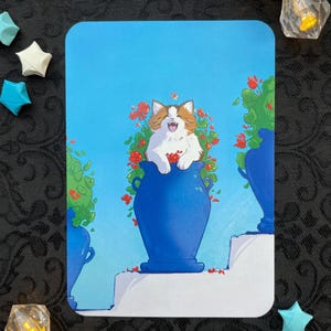 Happy Cat Art Print “Chip” | Cat Art | Animal Welfare Art Project | Cat Illustration