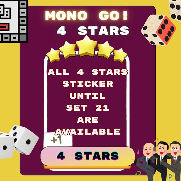 4 Stars MonoGo Sticker  (Please read description) - All Ready Stock