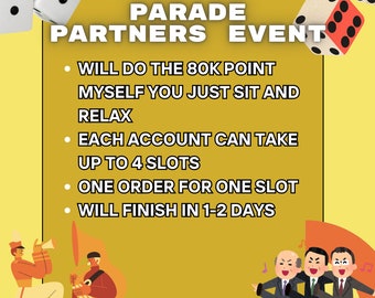 Parade Partner Event MonoGo (Lees de beschrijving) - Alle slots beschikbaar