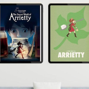 Original Studio Ghibli Poster, Wall Art Anime Poster, The World of Arrietty Poster Art, Whimsical Arrietty Poster, Japanese Poster Art