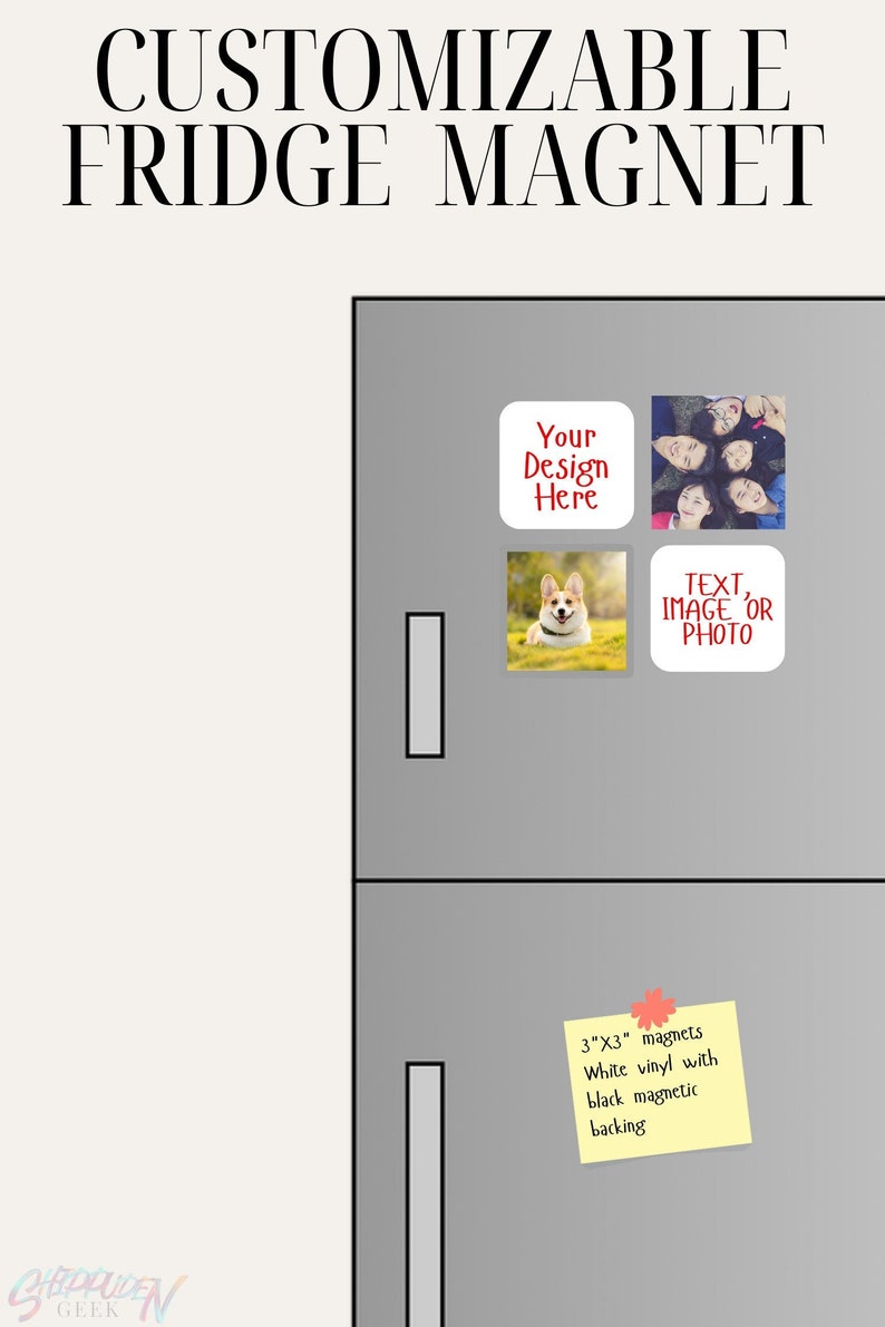 Custom Fridge Photo Text Gift for Mom Family Friends Summer Gift Fridge Decal