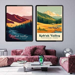 63 National Parks Scratch Off Reise Poster | Kobuk Valley National Park Digitaldruck – Alaska Natur Wandkunst, US National Park Karte, PN Kunst
