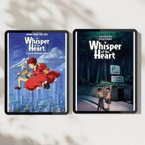 Póster original de Susurros del corazón, póster de anime de arte mural, póster romántico de Studio Ghibli, decoración japonesa para el hogar, póster vintage