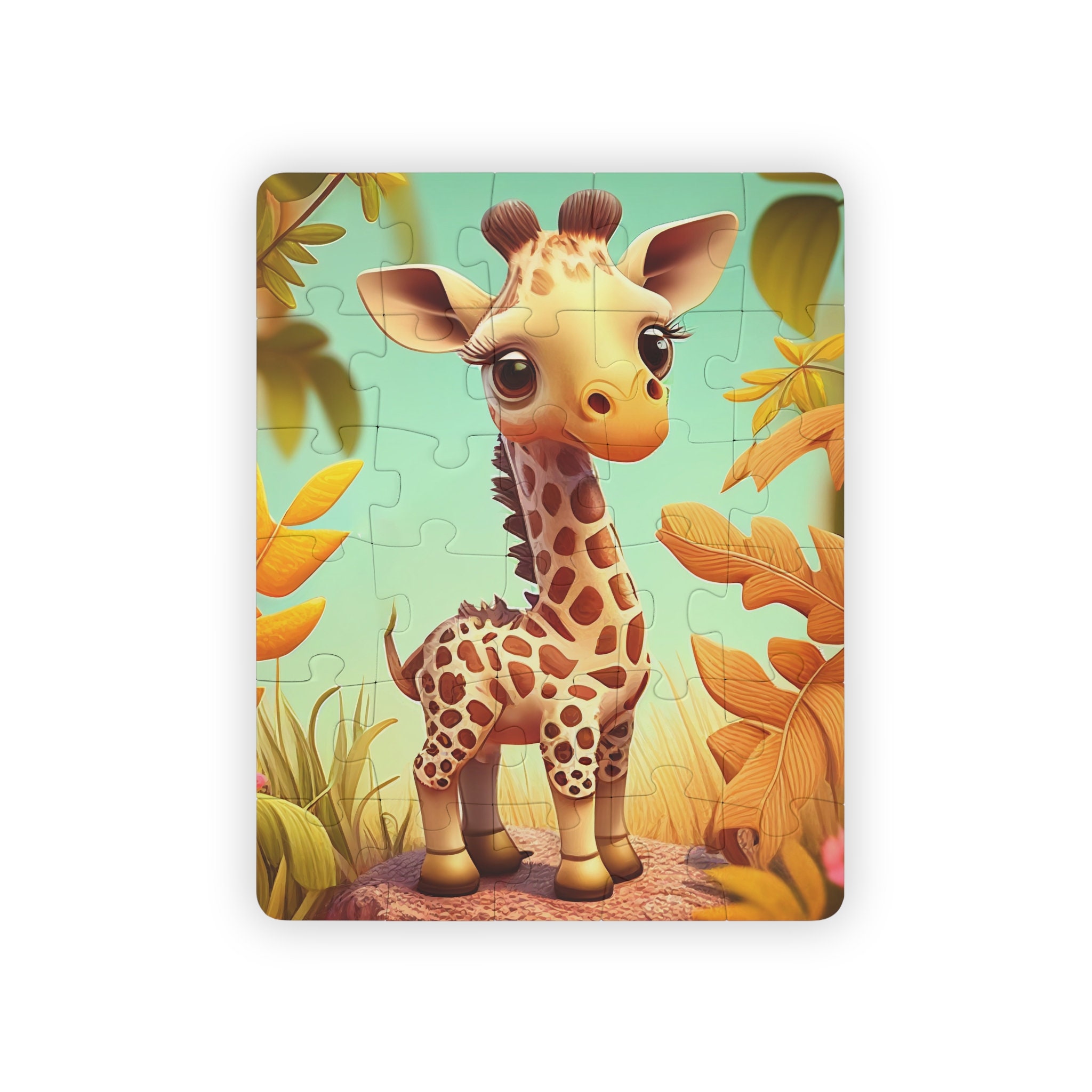 cute-baby-giraffe-kids-puzzle-30-piece-jigsaw-puzzle-etsy
