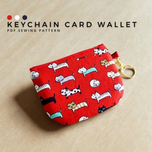Schlüsselanhänger Karte Geldbörse PDF Muster | Taschenanhänger Mäppchen | DIY Mini Portemonnaie mit druckbarer Anleitung – einfach zu nähen