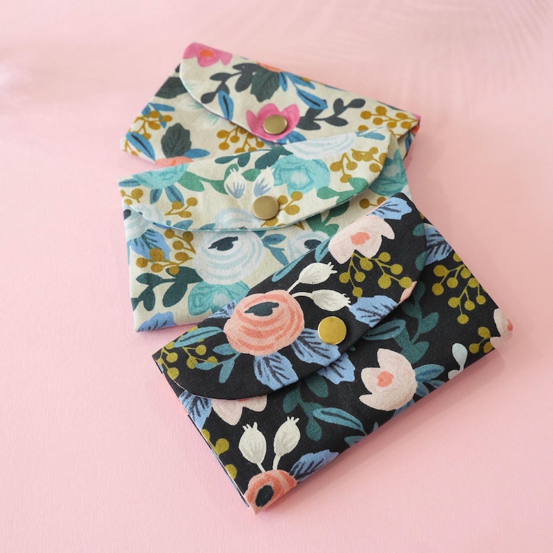 Accordion Card Wallet Sewing Pattern (PDF) | Fabric Wallet Pattern ...