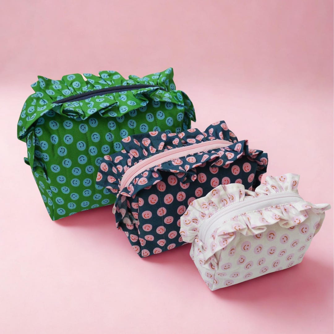 Puff Box Pouch Sewing Pattern PDF & Custom Size Calculator | Quilted ...