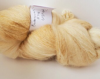 Butterscotch l Fuzzy Kid brushed mohair yarn 1037 yds