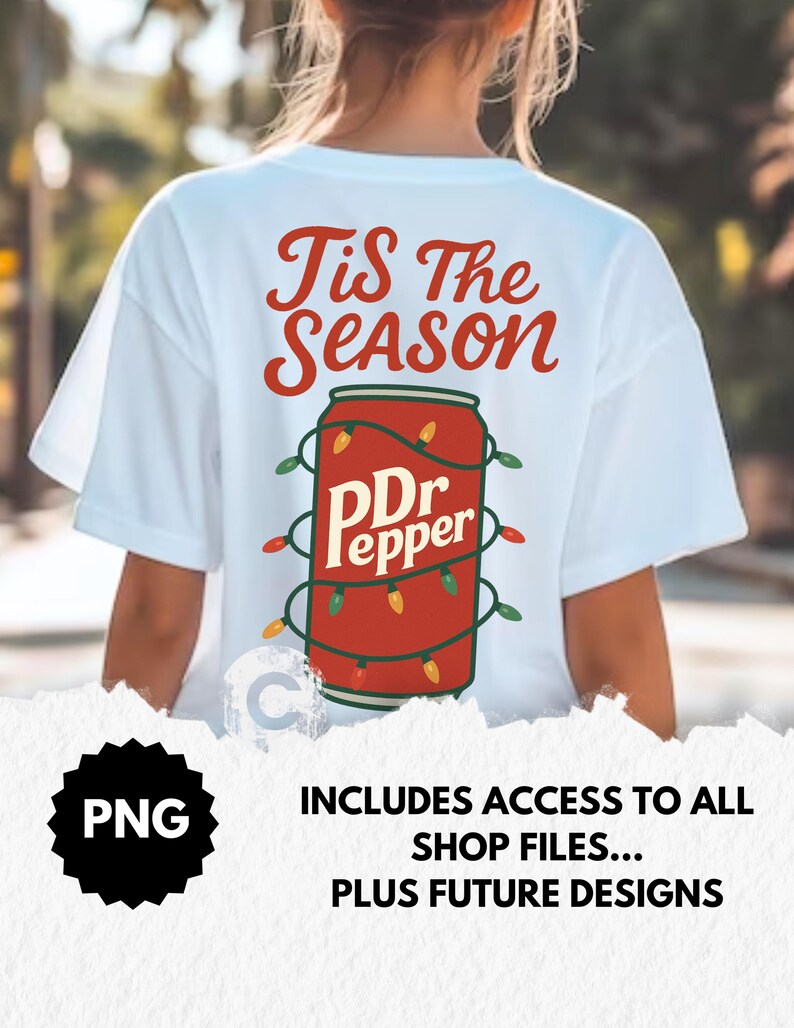 Red Peppers Script Dr Pepper Christmas Santa PNG: Retro Holiday Design (digital Download ...